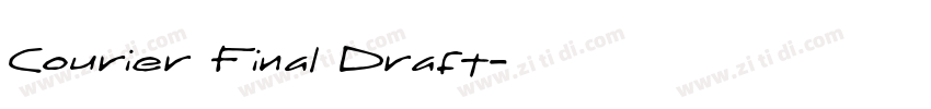 Courier Final Draft字体转换